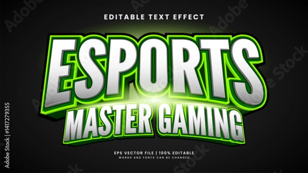 Obraz Esports master gaming 3d editable text effect sport style
