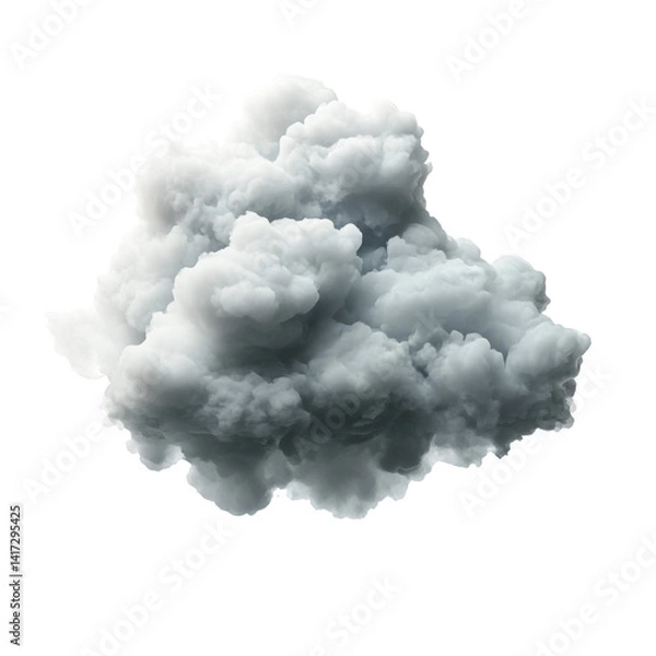 Obraz "Beautifully rendered 3D cloud illustration, perfect for backgrounds or nature-themed projects. Soft hues and rich textures add depth to your design."