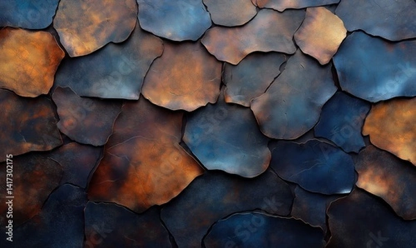 Obraz Unique textured patterns of colorful leather pieces
