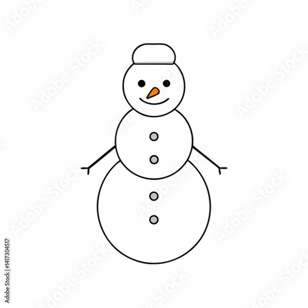 Obraz snowman on a white background