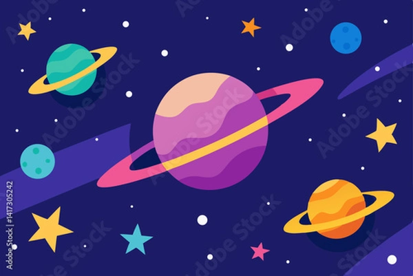 Obraz cosmic-magic-illustration-with-stars-and-galaxies