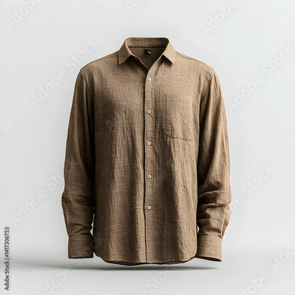 Obraz Brown Linen Shirt 3D Render