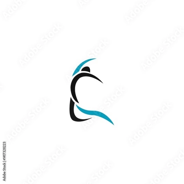 Fototapeta Fitness logo symbol illustration design