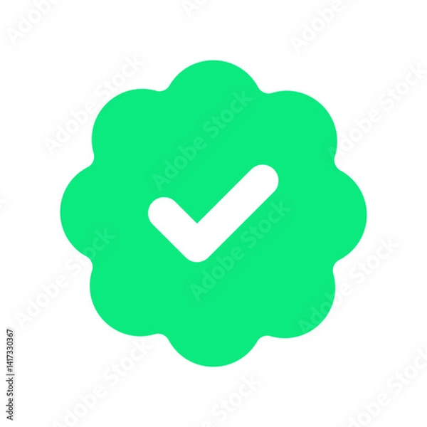 Fototapeta Vector icons representing check marks, success, approved, verified, completed status, and validations. Ideal for UI designs, forms, dashboards, notifications, and web apps.