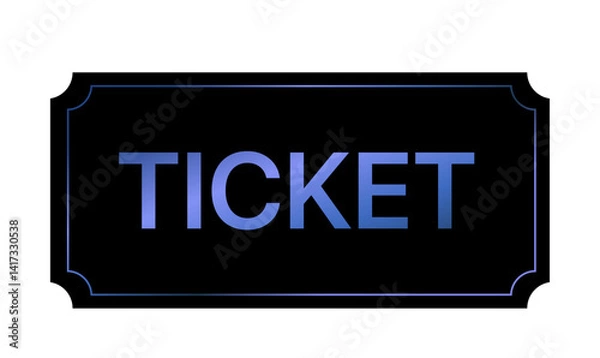 Fototapeta Vector ticket icons including cinema, concert, airline, and event tickets with QR codes and barcodes. Perfect for travel apps, booking systems, and entertainment UI mockups.