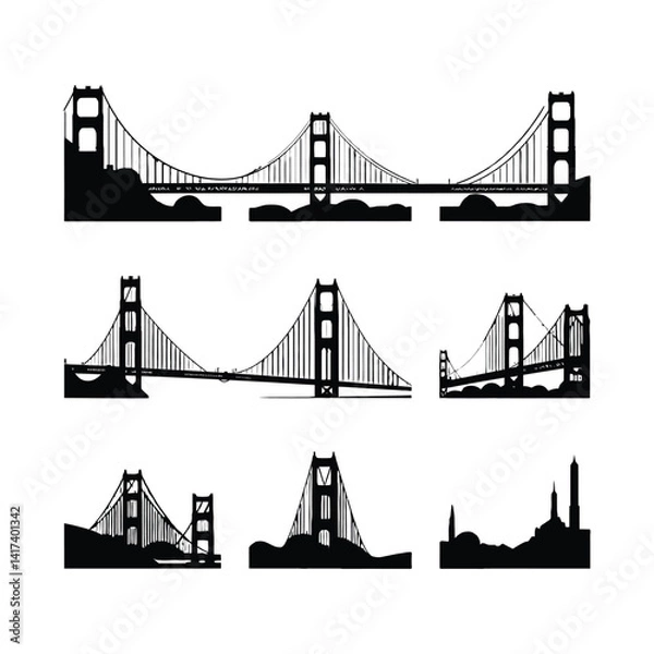 Fototapeta golden gate bridge silhouette 