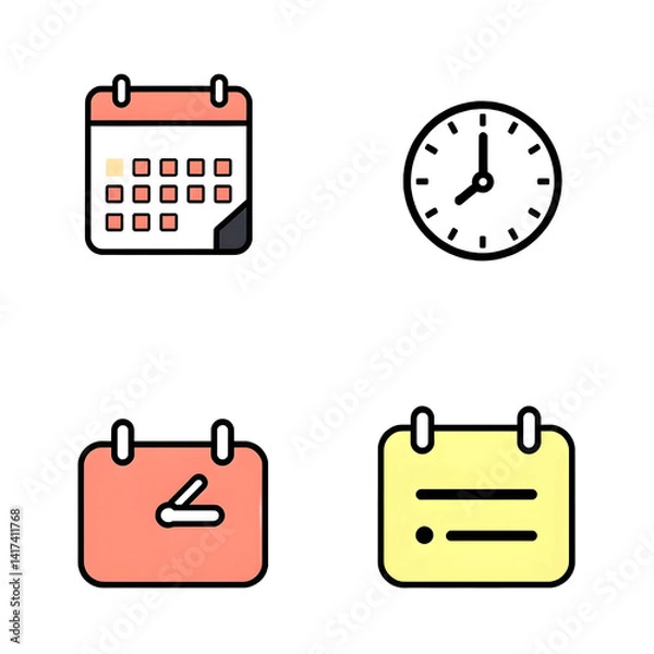 Obraz vector calendar icons
