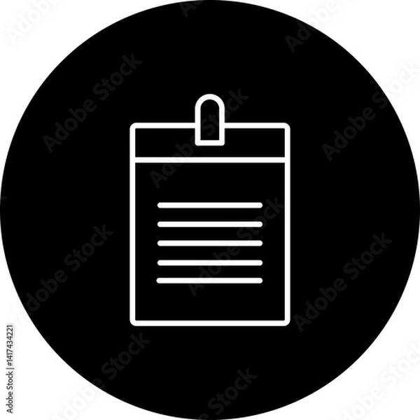 Obraz Notes Vector Line Black Circle Icon Design
