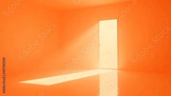 Obraz Open Door to Light: A Room of Hope and New Beginnings