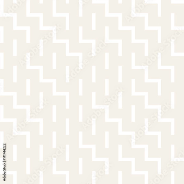 Fototapeta Irregular Maze Shapes Tiling Contemporary Graphic Design. Vector Seamless Black and White Pattern