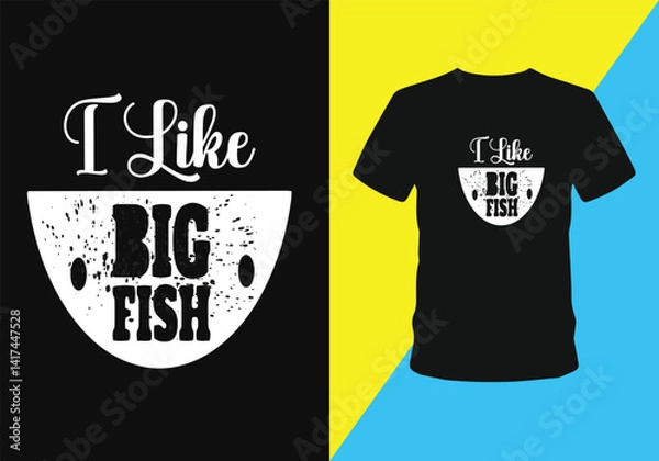 Fototapeta Fishing t-shirt design for weekend forecast fishing with a chance of drinking quote vector design template. 
Fishing t-shirt design for female and male.