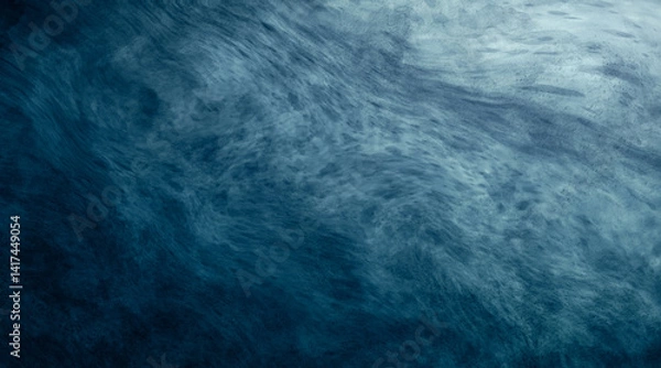 Fototapeta Abstract watercolor paint background by gradient deep blue color with liquid fluid grunge texture for background, banner