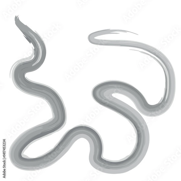 Obraz Brush stroke and texture. Smear brush on a white background.