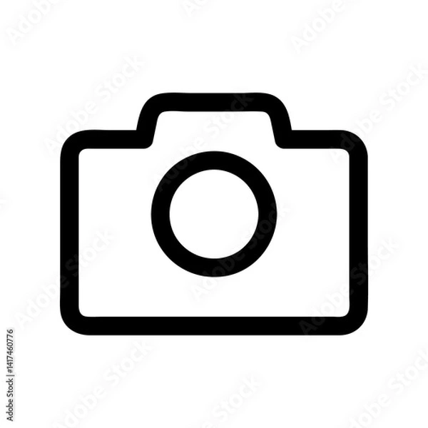 Obraz camera icon black color with outline style