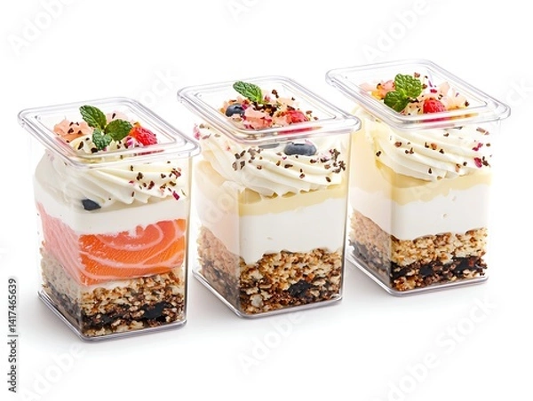 Fototapeta Dessert Cups Display Isolated