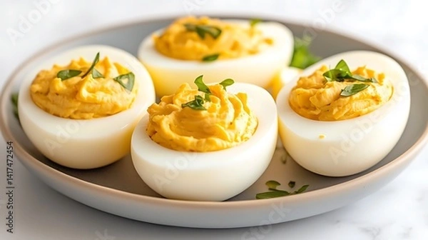 Fototapeta Deviled Eggs on Plate (2)
