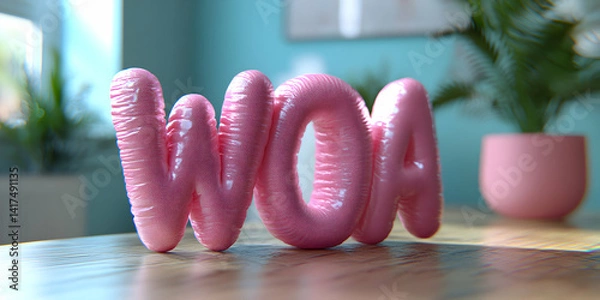 Obraz Pink Woa 3D Render
