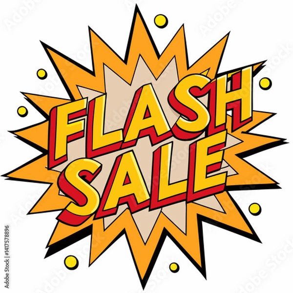 Obraz Flash Sale Comic Book Style Banner With Retro Design And Bright Colors