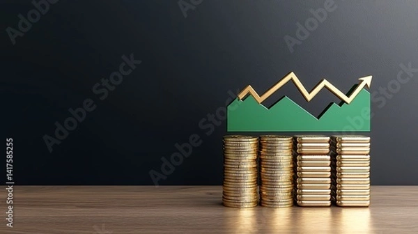 Fototapeta Investment growth strategy financial sector infographic business environment motivational concept