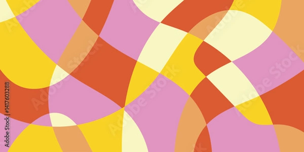 Obraz Abstract multicolored organic mosaic design background. Colorful vector illustration backdrop.