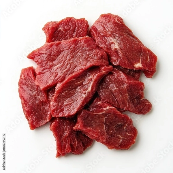Obraz Freshly cut beef strips