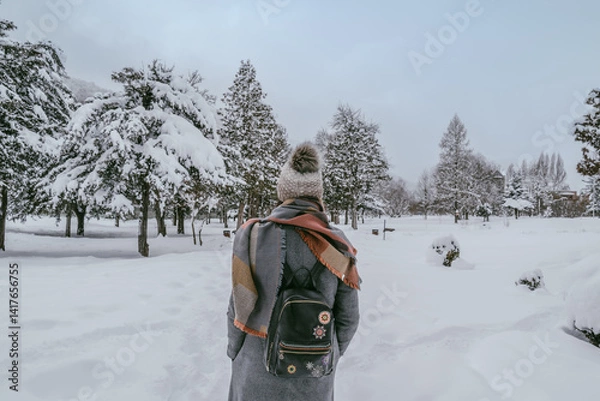 Obraz Winter Walk Through Snowy Forest