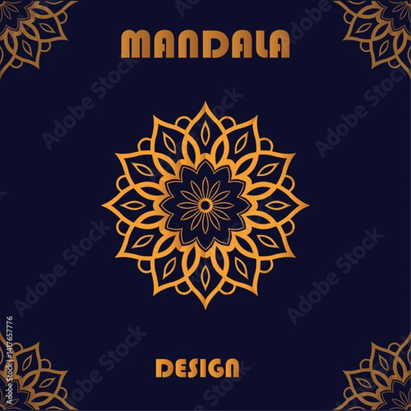 Obraz Mandala Design , Golden Mandala Design, New Mandala Design