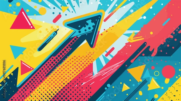 Fototapeta Stylish Pointer Design on Vector Background Illustration