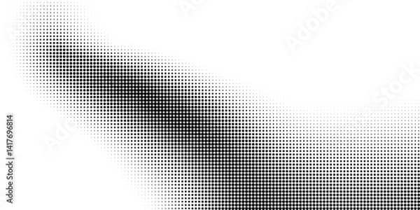 Obraz Halftone Noise Stipple pointillism background. Grain gradient texture background with dots. Dotwork gradient halftone pattern. Sand, grain, grunge stipple effect. Abstract texture, engraved overlay