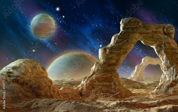 Fototapeta Spacescape with arch