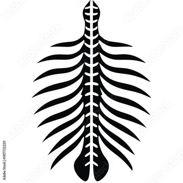 Obraz inner part of human body silhouette design on white background 