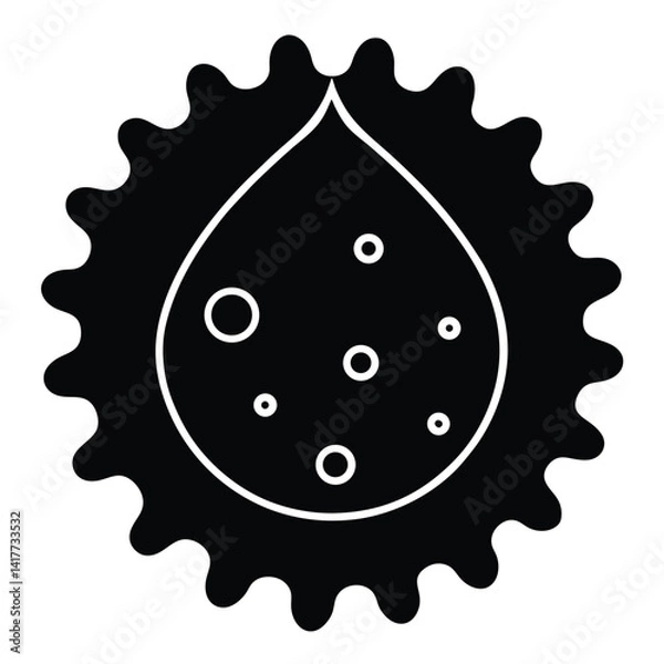 Obraz inner part of human body silhouette design on white background 