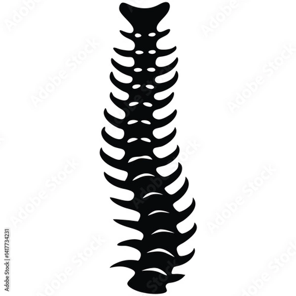 Obraz inner part of human body silhouette design on white background 