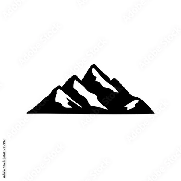 Obraz mountains silhouette vector illustration