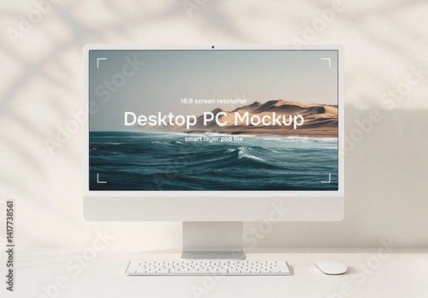 Obraz Desktop computer on the table mockup