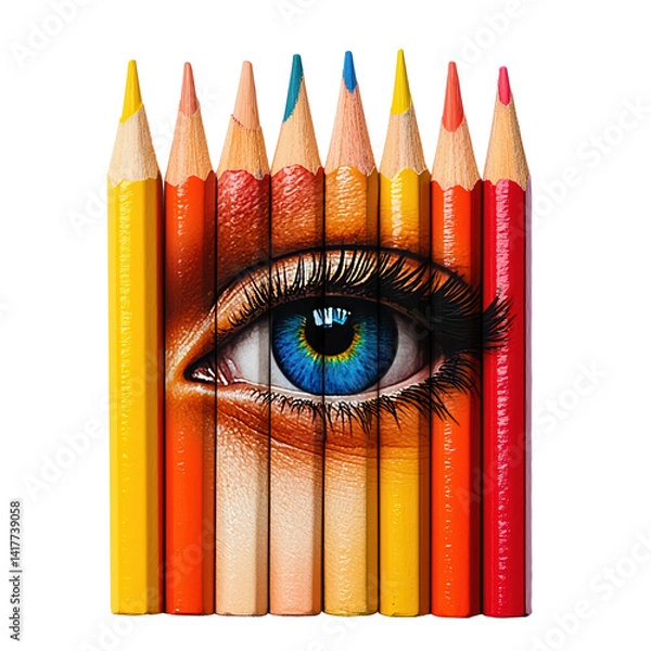 Fototapeta Vivid group of colored pencils png dynamic artistic drawing tools png elegant vibrant stationery set png refined creative art supplies png detailed colorful pencil assortm transparent background image