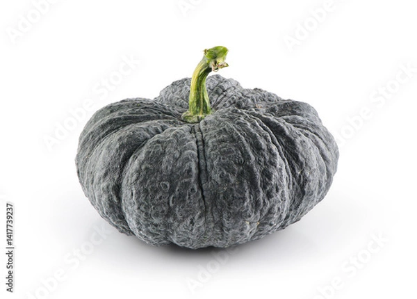 Fototapeta Fresh green thai pumpkin isolated on white background with clipping path.