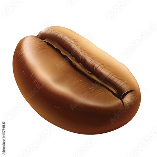 Fototapeta A coffee bean is shown in a close up