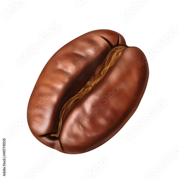 Fototapeta A coffee bean is shown in a close up