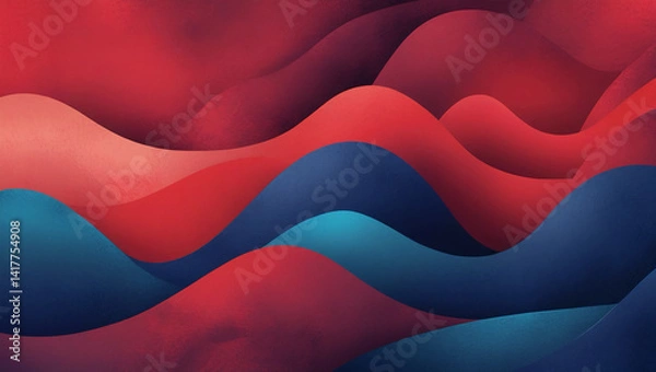 Fototapeta gradient backdrop texture with shades of red and blue.  Illustration of an abstract pattern for use as wallpaper, a template, a banner, a poster, a cover, a backdrop, a decoration, an advertisement, a