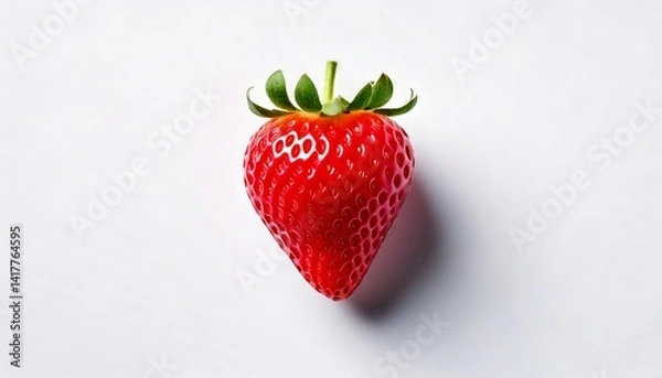 Obraz strawberries on a white background with shadows

