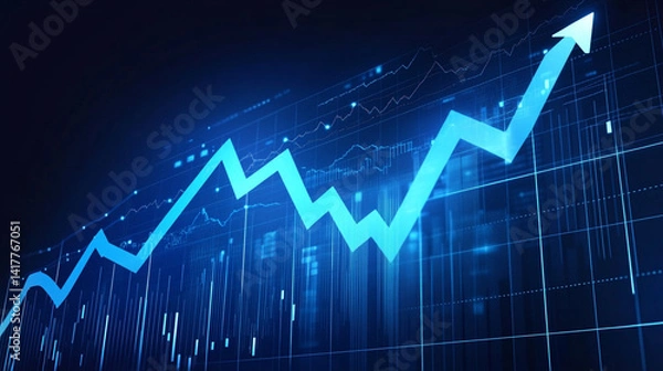 Fototapeta During the meeting, analysts presented charts showing the steady upward trajectory of key stocks.