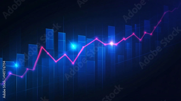 Fototapeta During the meeting, analysts presented charts showing the steady upward trajectory of key stocks.