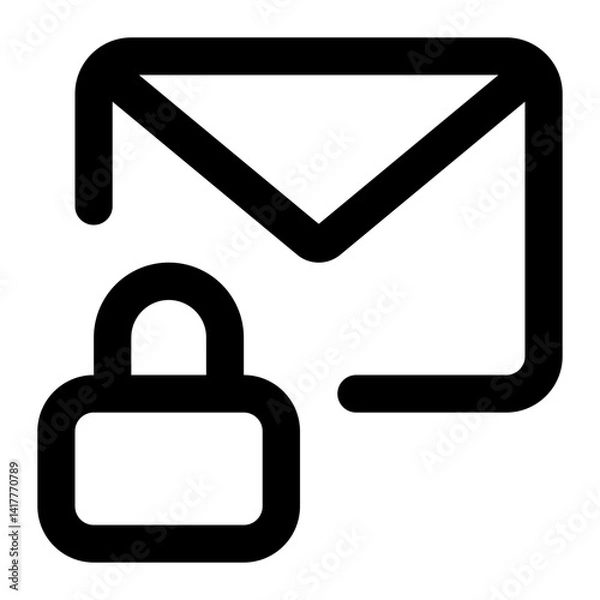 Fototapeta lock icon for illustration