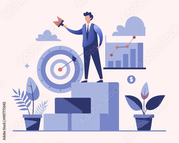 Fototapeta Key Performance Indicator (KPI) Measurement to Evaluate Success and Business Growth