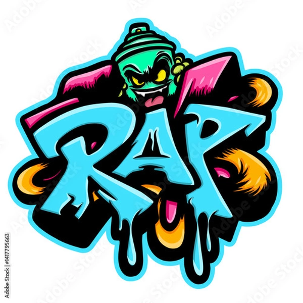 Obraz Rap graffiti art design