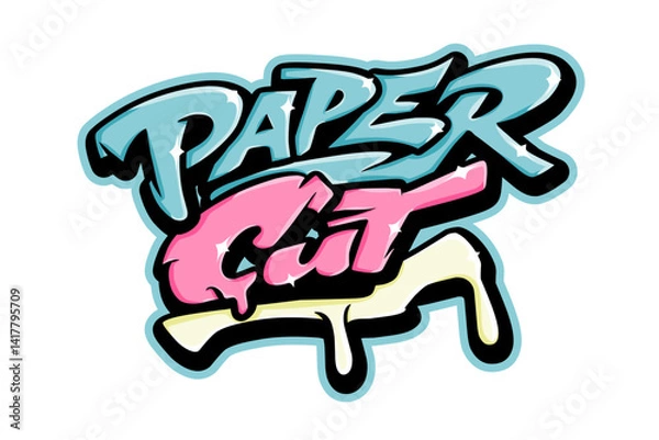 Obraz Paper cut typography graffiti art