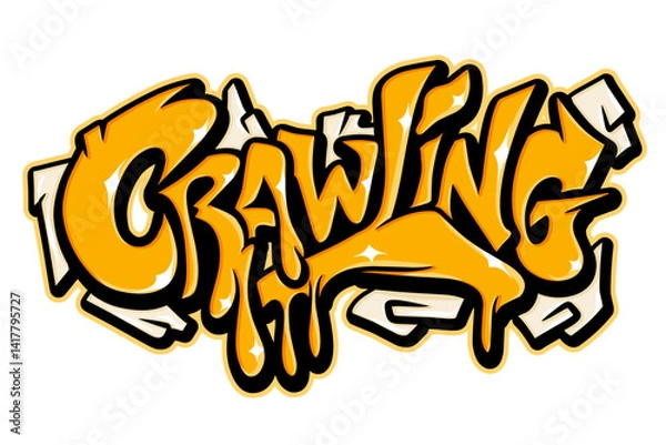 Obraz Crawling typography art design