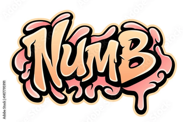 Obraz Numb typography art