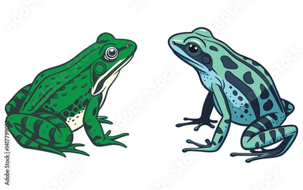 Fototapeta Color Frog  with white background eps 10 vector